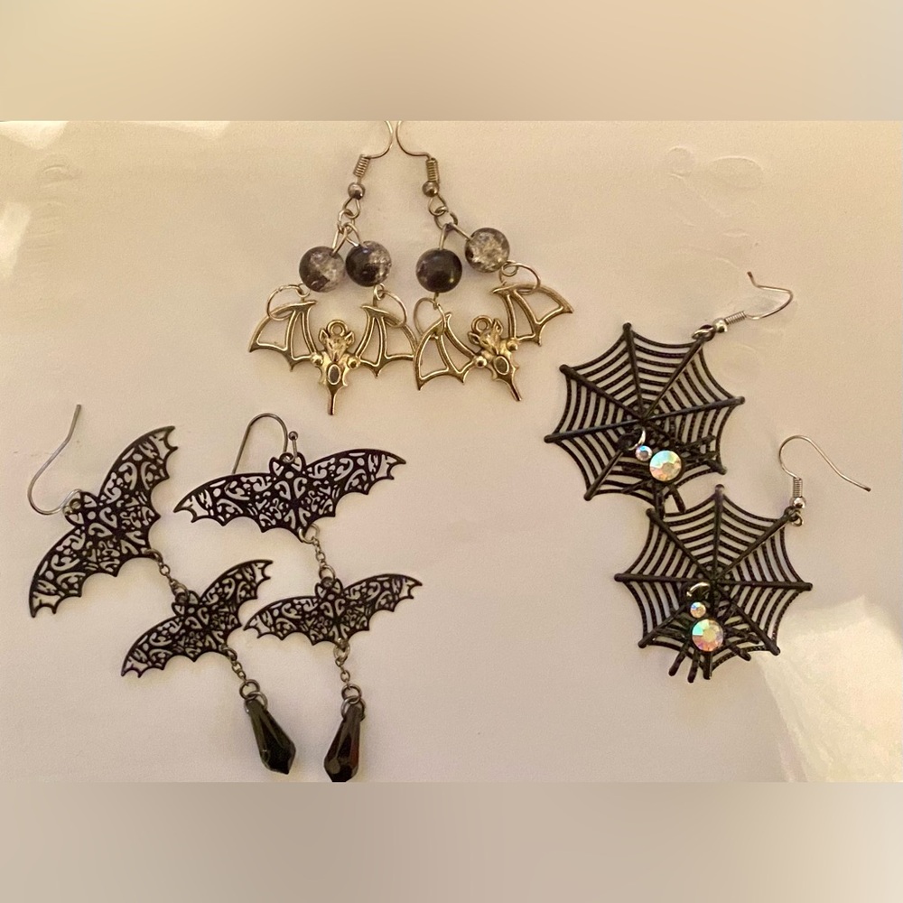 Goth Halloween earrings set